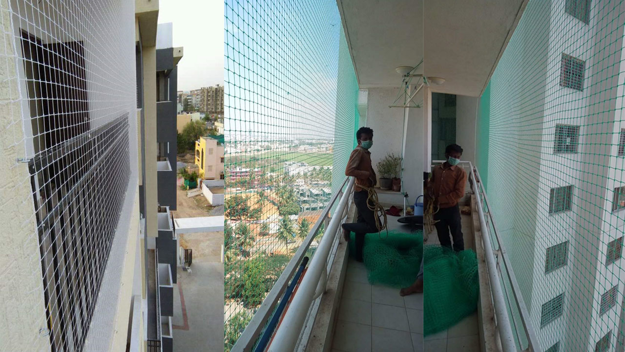 Balcony Safety Nets in P&T Colony